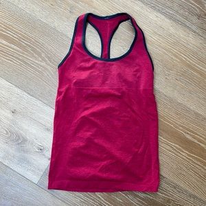 Lululemon tank with shelf bra -Size 8 pink/navy